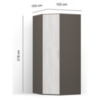 Dulap de Colt LEX SZFN1D A 103-103-218 GRI/MSJ